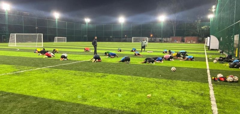 Roots Football coaching session at Wings Arena, Cox Town, Bangalore